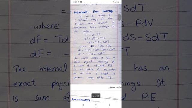 Thermodynamic potential, Helmholtz free energy, Enthalpy смотреть онлайн