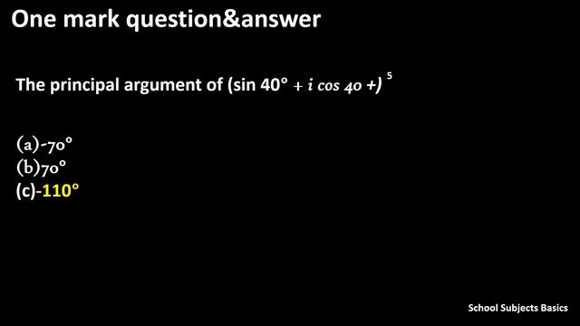 The principal argument of (sin 40° + i cos 40 +)^5/School subjects basics смотреть онлайн