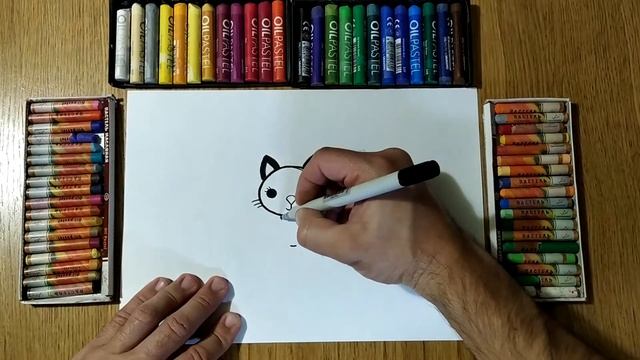Рисуем Радужную кошку/ Урок Рисования / How to draw a rainbow cat/ Drawing Lesson смотреть онлайн