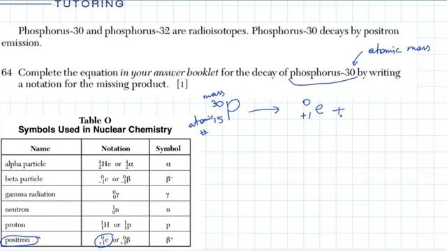 How To Balance Nuclear Equations: Complete The Equation For The Decay Of Phosphorus-30 смотреть онлайн