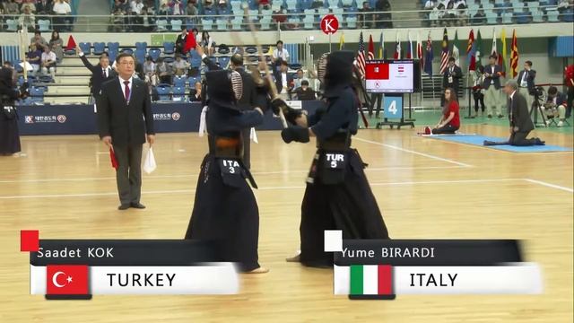 17th World Kendo Championships 3ch S.KOK(TUR) vs Y.BIRARDI(ITA) смотреть онлайн