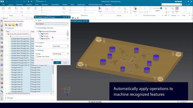 Automated mold plate machining with NX CAM смотреть онлайн