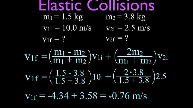 Momentum (14 of 16) Elastic Collisions, Example 4 смотреть онлайн