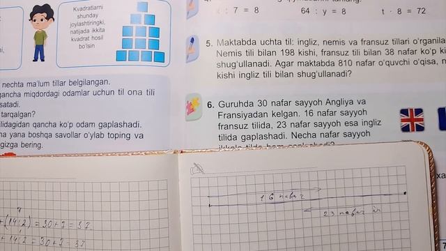2~sinf Matematika 110~dars /// Sonni 8ga Bo‘lish