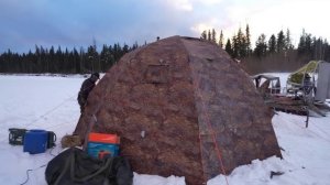 Аэролодка зимой / Рыбалка на Северной реке / Щука и Таймень на жерлицы