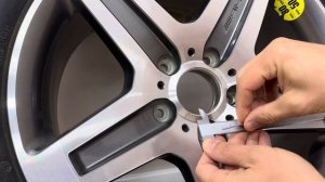 Как замерить диаметр заглушки (колпачка) на литом диске, линейкой, без штангенциркуля?