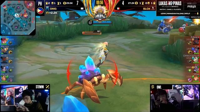 MPL PH S11 - PLAYOFFS DAY 1 - BLCK vs OMG - GAME 2 смотреть онлайн