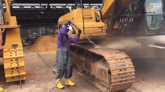 HEAVY EQUIPMENT PRESSURE WASHING COMPILATION -2 ▶ TechMopHD смотреть онлайн