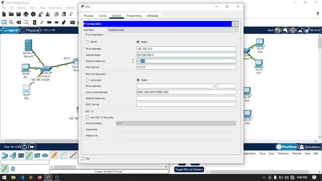 Cisco Packet Tracer. (web server, dhcp server, routing) смотреть онлайн