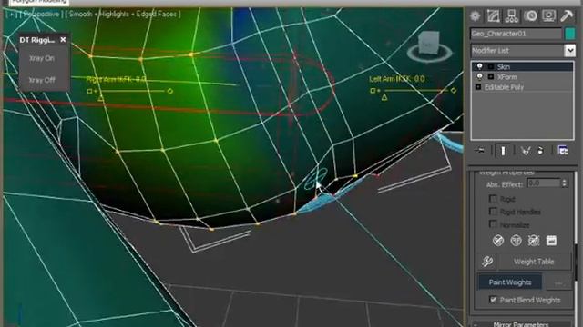 3ds Max Finishing the deformations of the index finger Завершение деформации указательного пальца смотреть онлайн