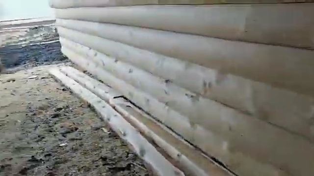 Февраль 2021. Видео отзыв строительства сруба бани 8х8 - бюджетный вариант белого красивого сруба смотреть онлайн