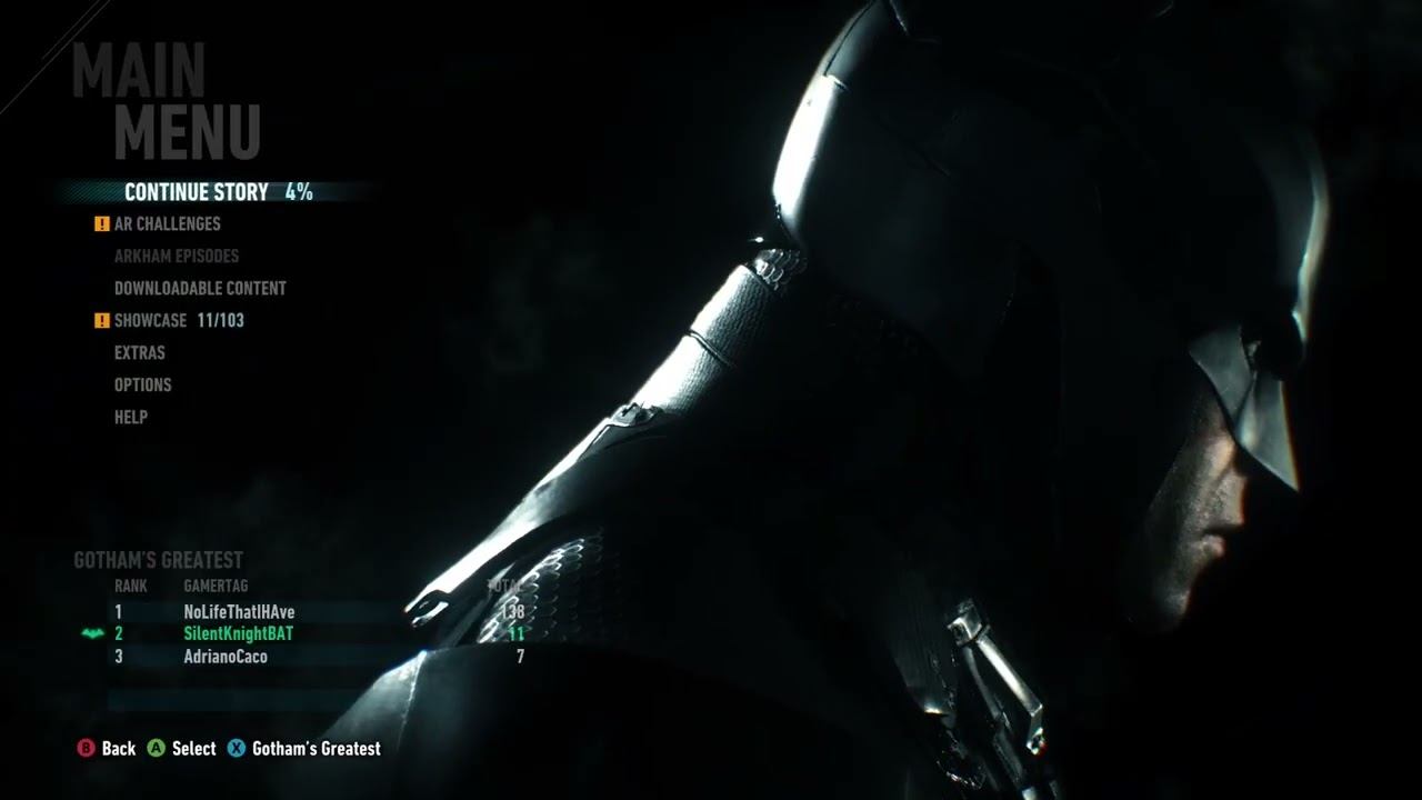 BATMAN™ ARKHAM KNIGHT Main Menu смотреть онлайн