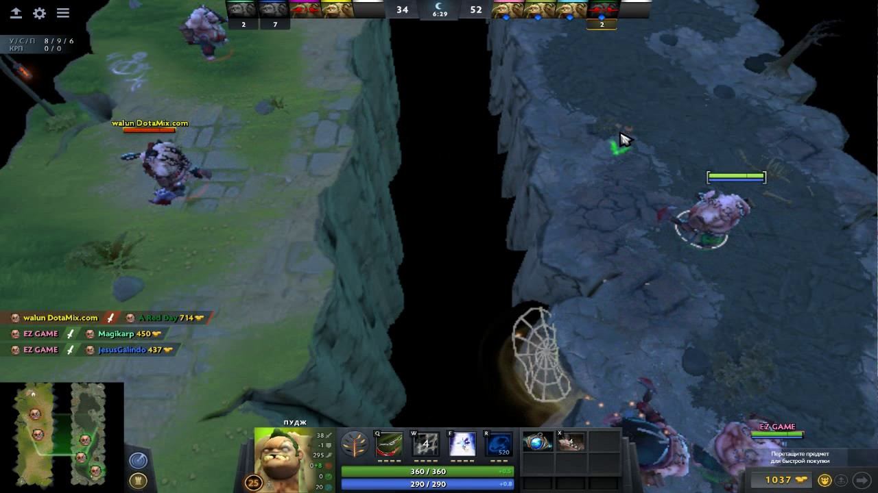 dota2 кастомка (pudge wars 1HOOK=1KILL) смотреть онлайн