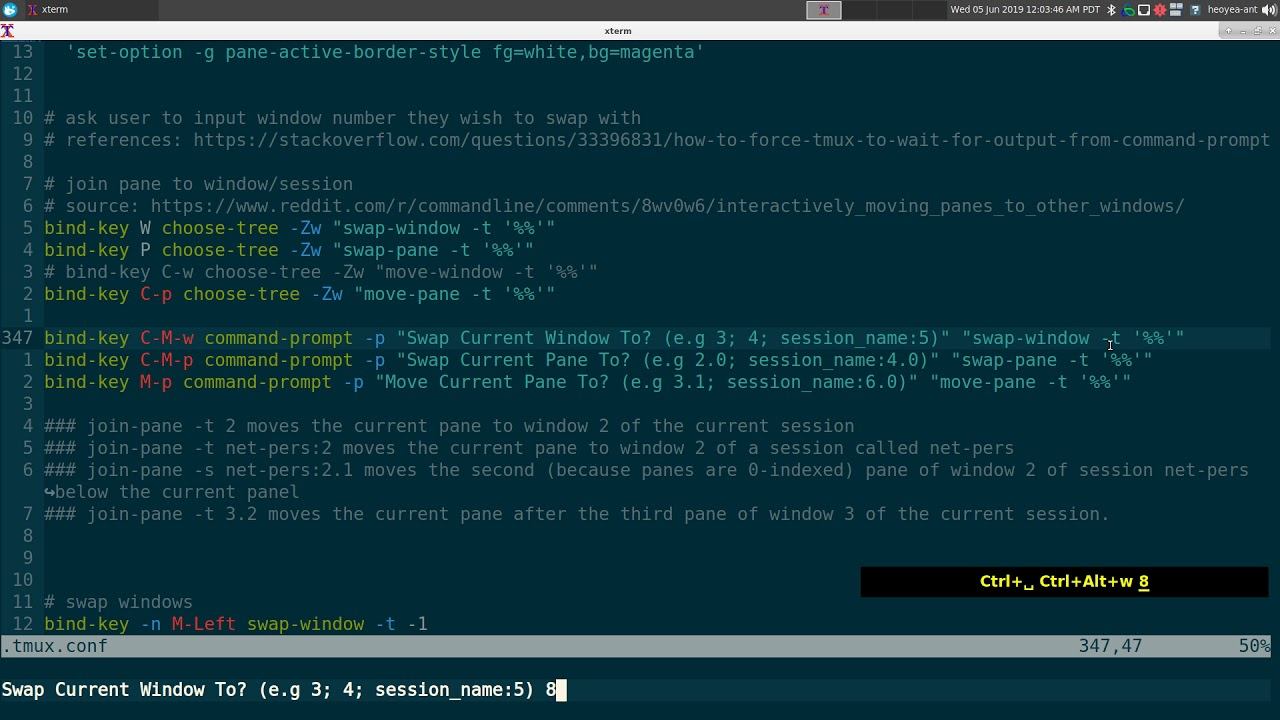 Tmux Swap Windows Pane Interactively - Linux TMUX смотреть онлайн