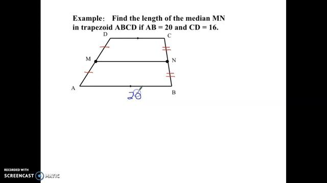 Median Length in a Trapezoid смотреть онлайн