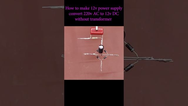 convert 220v AC to 12v DC | How to make 12v power supply | without transformer смотреть онлайн