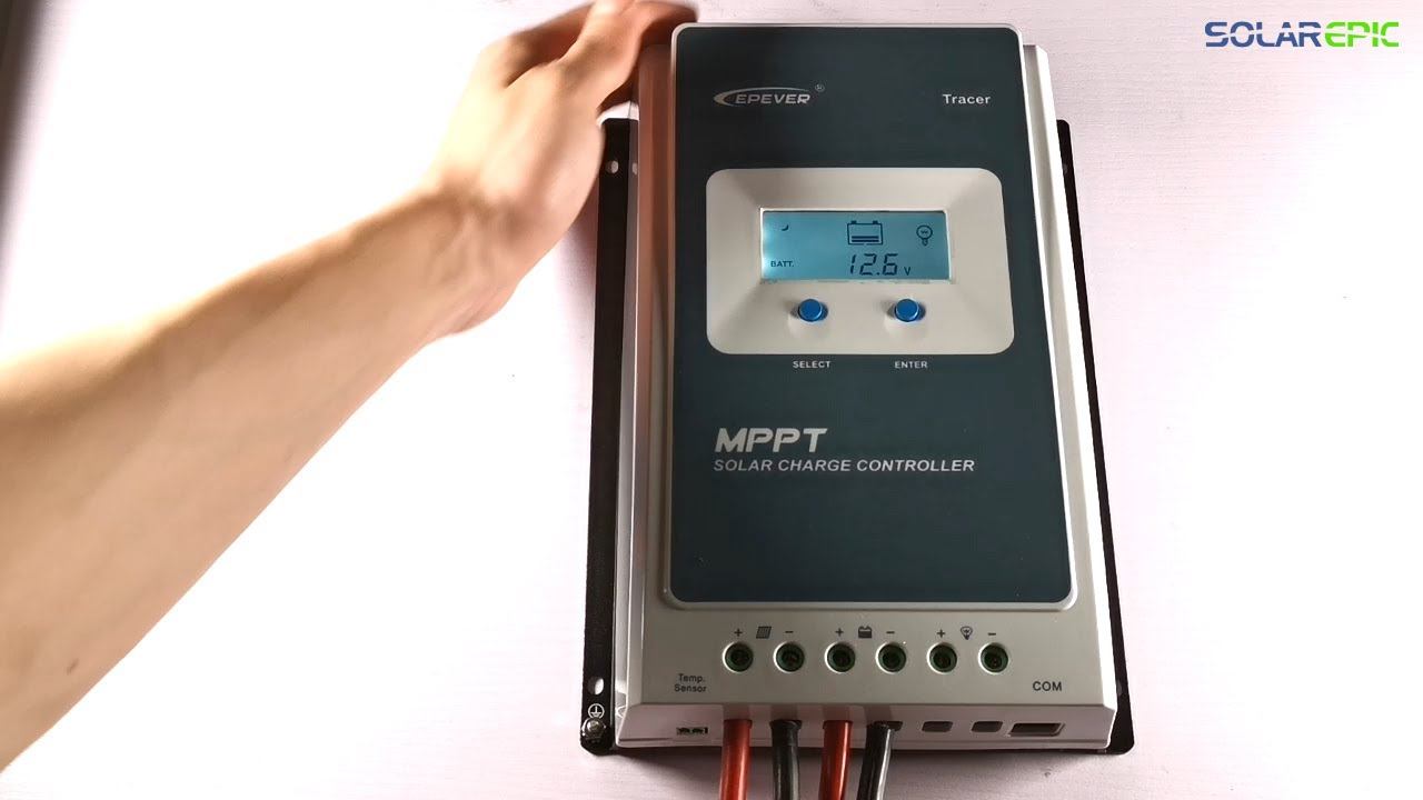 SolarEpic Epever Tracer AN MPPT Solar Charge Controller Combination installation смотреть онлайн