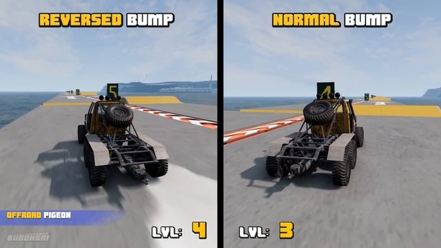 Vehicles VS Reversed & Normal bump in BeamNG drive #4 смотреть онлайн