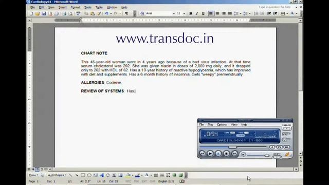 MEDICAL TRANSCRIPTION DEMO смотреть онлайн