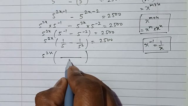 If 5^2x-1 - 25^x-1 = 2500 then find the value of x #class9 #numbersystem смотреть онлайн