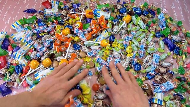 NEW! A LOT OF CARAMEL CANDY - MANY SWEETS AND LOLLIPOPS - ОЧЕНЬ МНОГО КАРМАЕЛЬНЫХ КОНФЕТ И СЛАДОСТЕ смотреть онлайн