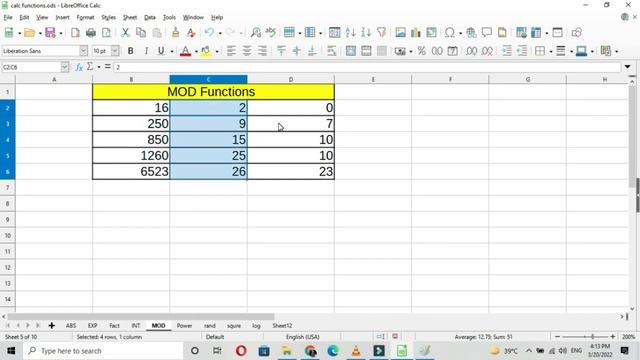 Libre Office Calc | Uses of Mod Function | O Level M1-R5 | Full Tutorial смотреть онлайн