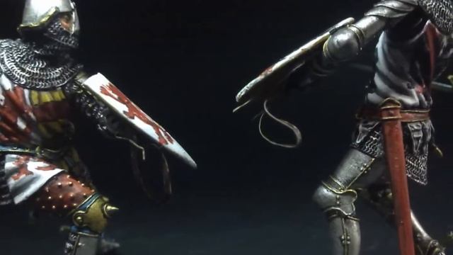 Diorama 54 mm Medieval Knights scale figures смотреть онлайн