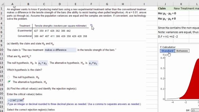8.2.19 Two-Sample T-test for Difference between Means Excel and PHStat (Equal variances) смотреть онлайн