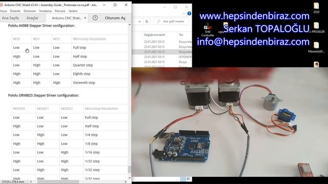 ARDUINO UNO CNC SHIELD KULLANIMI || HOW TO USE ARDUINO UNO CNC SHIELD смотреть онлайн
