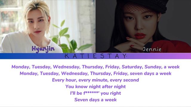 (AI Cover) HYUNJIN-Seven (ft. Jennie of BLACKPINK) II (Color Coded Lyrics) // @campos._26 request смотреть онлайн