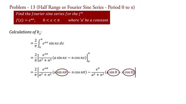 Fourier Sine Series Examples | Problem #13 | Numericals | Half Range Fourier Sine Series Examples смотреть онлайн