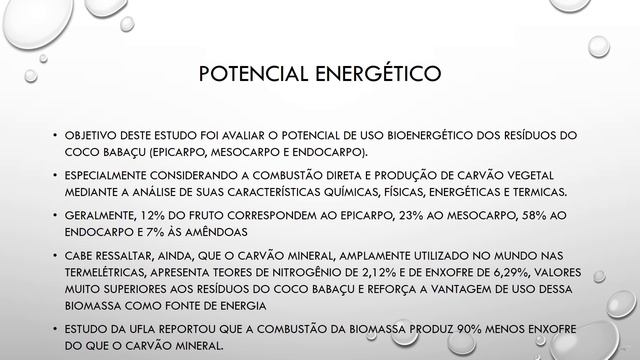 Biomassa de coco babaçu смотреть онлайн