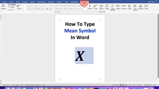 How To Type Mean Symbol In Word - [ x̄ ] смотреть онлайн