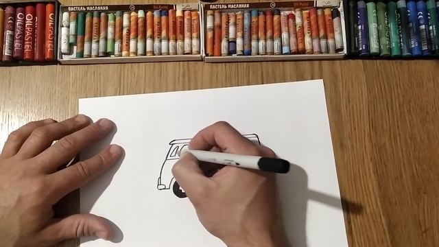Как нарисовать Автобус / Винтажный автобус / Урок Рисования / How to draw a bus / Drawing Lesson смотреть онлайн
