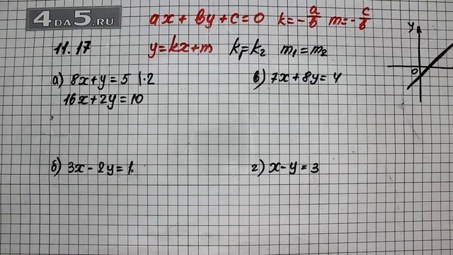 Упражнение 11.17. Алгебра 7 класс Мордкович А.Г. смотреть онлайн