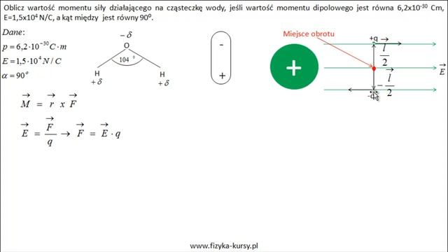 Elektrostatyka. Dipol, Moment siły, moment dipolowy 🟢 fizyka-kursy смотреть онлайн