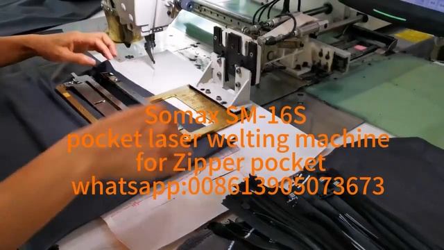 Hot selling Somax SM 16S pocket laser welting machine for Zipper pocket смотреть онлайн
