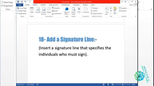 MS Word Insert Menu | How to use Text box, Signature, Equations, and Symbols. смотреть онлайн