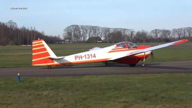 Scheibe SF-25C Falke PH-1314 Teuge Airport 31 Jan 2021 смотреть онлайн