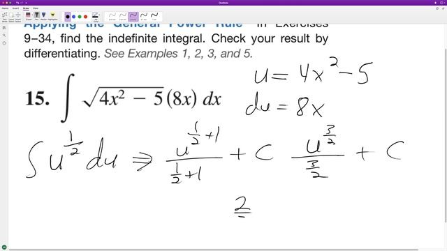 integrate sqrt(4x^2 - 5) (8x) dx смотреть онлайн