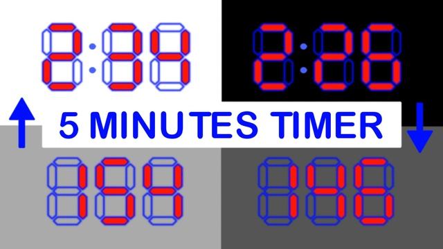 5 Minutes Up and Down Timer - 300 Seconds Timer Count Up and Countdown смотреть онлайн