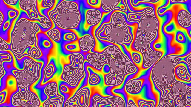 Neon Rainbow Patterns 4 | Psychedelic Background Video Loop [1 Hour, 4K]