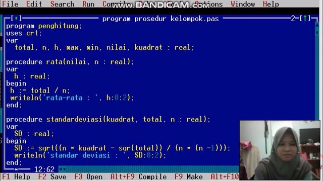 program pascal penghitung rata rata dan standar deviasi serta penentuan nilai minimal dan maksimal смотреть онлайн
