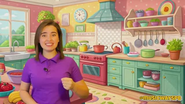 Пальчиковая гимнастика "Будем мы варить компот" Музыкальная разминка. Физ минутка. Песня для детей смотреть онлайн