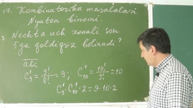 17. Kombinatorika Masalalari. Nyuton Binomi. Algebra 11 Sinf