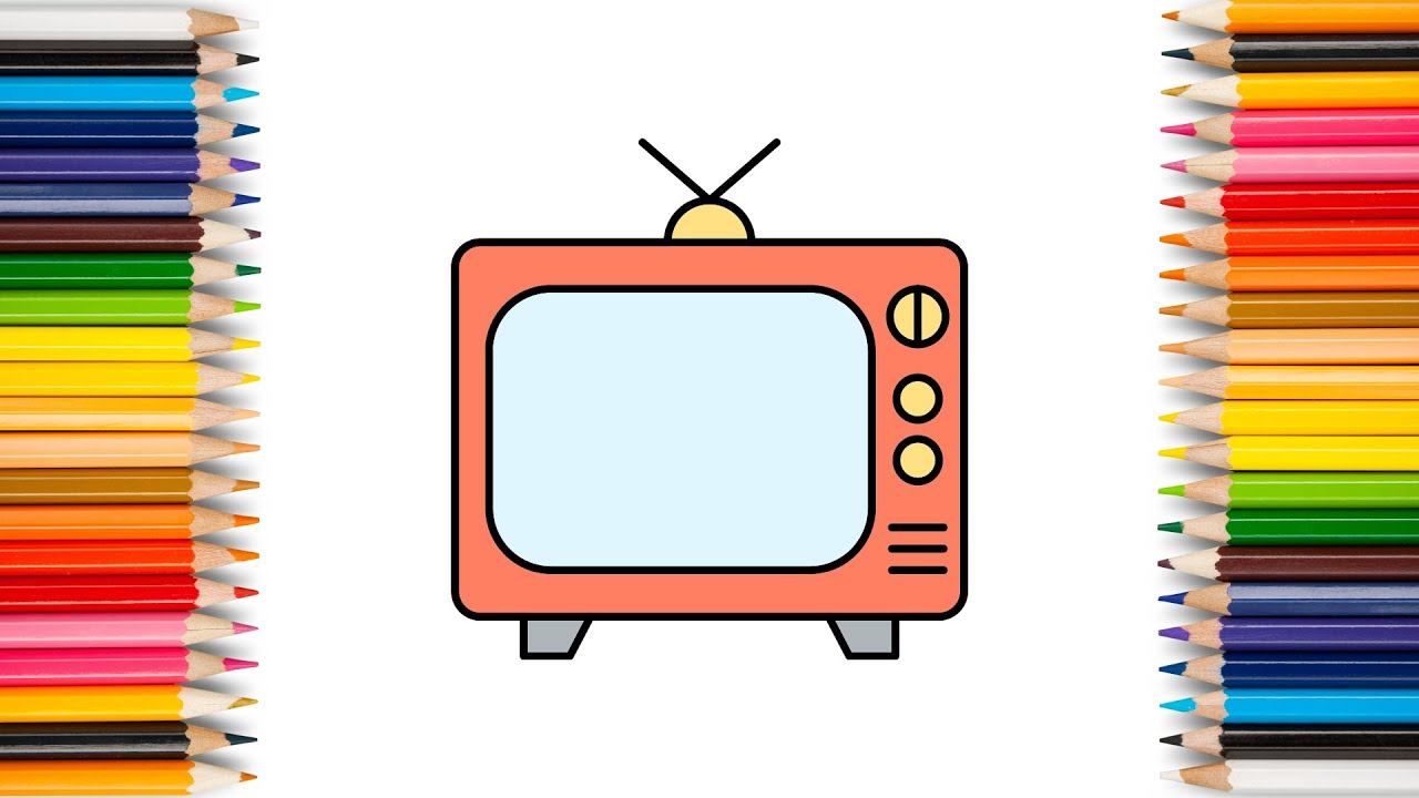 Bolalar Uchun TV rasm chizish | Drawing Television with kids song | Рисование телевидение для дете смотреть онлайн