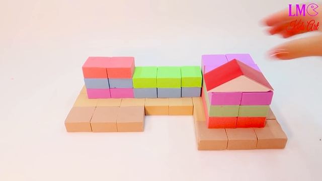 DIY How To Build dream house with Kinetic Sand, Slime, Animals Toys | Lmc kids art смотреть онлайн