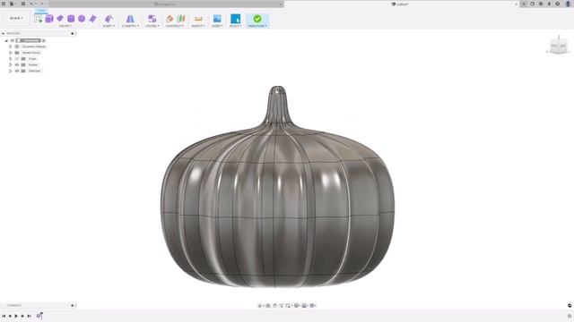 Fusion 360 Pumpkin T-Spline Tutorial смотреть онлайн
