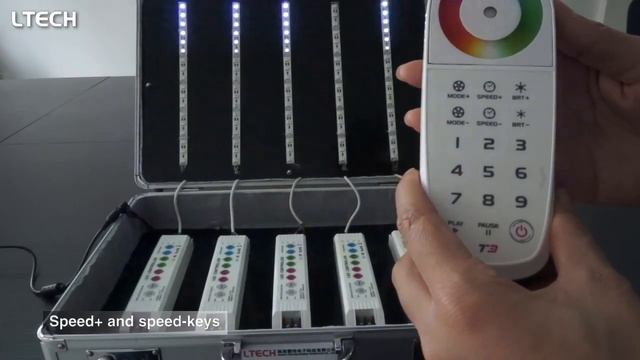 T3 2.4G RF LED Touch Controller,RGB Controller, LED Remote Controller LTECH смотреть онлайн