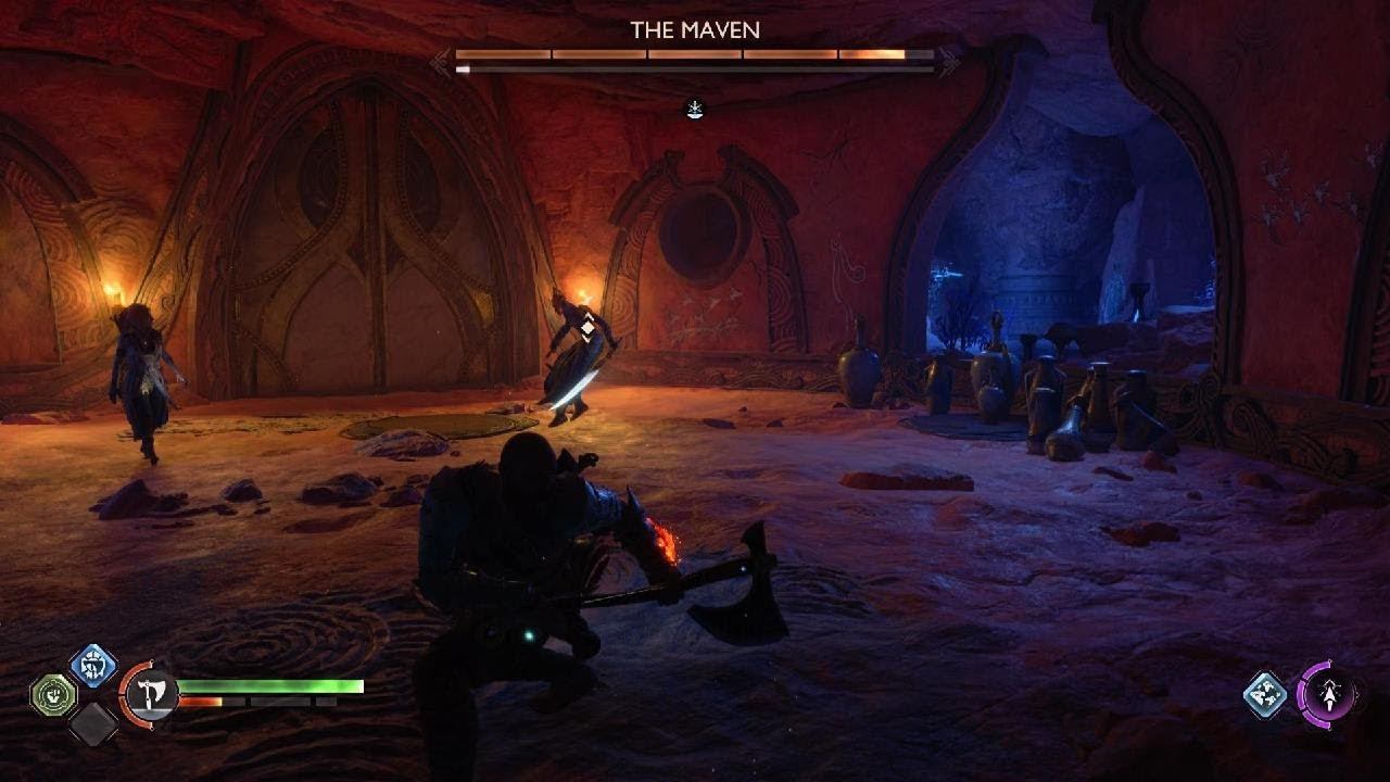 God of War Ragnarök - Killing Maven early game with level 4 Leviathan Axe and Shield. смотреть онлайн